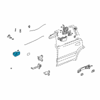 OEM 2005 Honda CR-V Handle Assembly, Left Rear Inside (Ivory) Diagram - 72660-S9A-003ZD