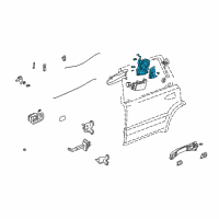 OEM 2003 Honda CR-V Lock Assembly, Left Rear Door Diagram - 72652-S9A-G01