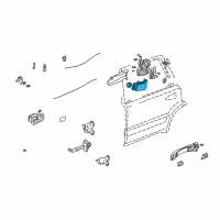 OEM 2003 Honda Pilot Actuator Assembly, Driver Side Door Lock Diagram - 72155-S6A-J11