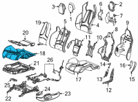 OEM 2022 Chevrolet Corvette Seat Cushion Pad Diagram - 84934806