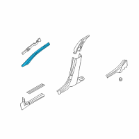 OEM Mercury Windshield Pillar Trim Diagram - 6E5Z-5403598-BAA