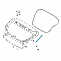 OEM 2019 Hyundai Veloster Lifter Assembly-Tail Gate, LH Diagram - 81771-J3000