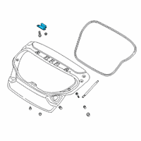 OEM 2019 Hyundai Veloster Hinge Assembly-Tail Gate, RH Diagram - 79780-J3000