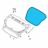 OEM Hyundai Veloster Weatherstrip-Tail Gate Opening Diagram - 87321-J3000