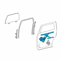 OEM 2016 Toyota Sequoia Window Regulator Diagram - 69804-0C040