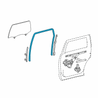 OEM 2012 Toyota Sequoia Glass Run Diagram - 68152-0C050
