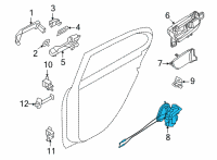 OEM 2021 Nissan Versa Controller-Lock & Remote, Rear Door RH Diagram - 82500-5EF0A