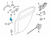 OEM Nissan Sentra Hinge Assy-Rear Door, Upper LH Diagram - 82401-5RB0A