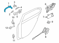 OEM Nissan Kicks Outside Handle Grip, Passenger Side Diagram - 82640-5RB2A