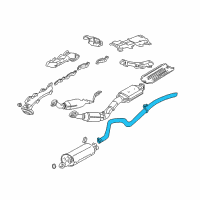 OEM 2004 Lincoln Aviator Tail Pipe Diagram - 2C5Z-5202-AB