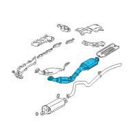 OEM Lincoln Aviator Converter & Pipe Diagram - 2C5Z-5F250-AA