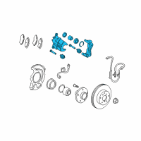 OEM 2009 Pontiac Vibe Caliper, Front Brake Diagram - 19204319