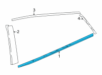 OEM 2017 Toyota Mirai Belt Molding Diagram - 75730-62010