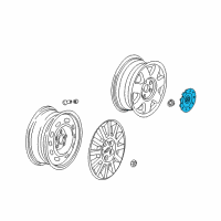 OEM 2003 Kia Sedona Center Cap Assembly Diagram - 1K52Y37190