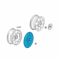 OEM 2003 Kia Sedona Wheel Full Cap Diagram - 0K53A37170