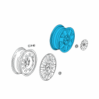 OEM 2002 Kia Sedona Wheel-Disc, Aluminum Diagram - K9965556050