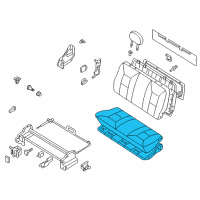 OEM 2001 Nissan Quest Cushion Assy-3RD Seat Diagram - 89300-2Z461