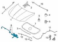 OEM 2022 Hyundai Tucson LATCH ASSY-HOOD Diagram - 81130-N9100