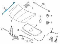 OEM 2022 Hyundai Tucson ROD ASSY-HOOD STAY Diagram - 81170-N9000