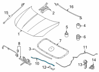 OEM Hyundai Tucson CABLE ASSY-HOOD LATCH RELEASE Diagram - 81190-N9010