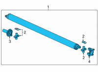 OEM 2021 GMC Sierra 3500 HD Drive Shaft Diagram - 84620584