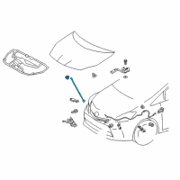 OEM 2016 Toyota Prius V Support Rod Diagram - 53440-47042