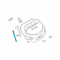 OEM 2012 Nissan Murano Stay Assy-Back Door, LH Diagram - 90451-1AA1A