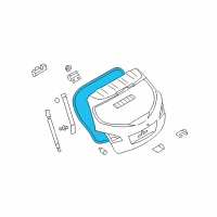 OEM 2011 Nissan Murano Weatherstrip-Back Door Diagram - 90830-1AA0A