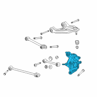 OEM 2017 Acura TLX Knuckle Complete Right, Rear Diagram - 52210-TZ7-A11