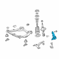 OEM Lexus ES350 KNUCKLE, Steering, R Diagram - 43211-06240