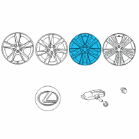 OEM Lexus RX350 Wheel, Disc Chrome P Diagram - 4261A-48123