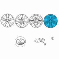 OEM 2015 Lexus RX450h Wheel, Disc Diagram - 42611-0E340