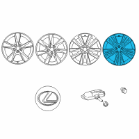 OEM Lexus RX350 Wheel, Disc Chrome P Diagram - 4261A-48082