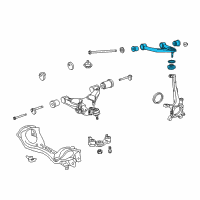 OEM Lexus LX570 Front Suspension Upper Arm Assembly Left Diagram - 48630-60030