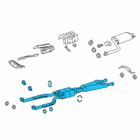OEM Lexus Front Exhaust Pipe Assembly Diagram - 17410-38480