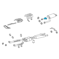 OEM 2016 Lexus LS460 Damper, Exhaust Pipe Diagram - 17581-46130
