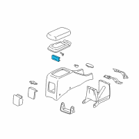 OEM 1999 Honda Civic Hinge, Armrest Diagram - 83406-SR4-J00