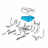 OEM Cadillac XT6 Seat Cushion Pad Diagram - 84750890