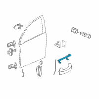 OEM Saturn Vue Pivot Asm, Front Side Door Outside Handle Diagram - 15806323