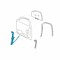 OEM 2007 Jeep Commander Front Door Window Regulator Diagram - 55396481AE