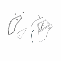 OEM 2005 Infiniti FX35 Seal-Rear Door Partition, RH Diagram - 82838-CG000