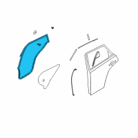 OEM 2007 Infiniti FX45 Weatherstrip-Rear Door, RH Diagram - 82830-CG000