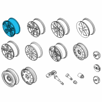 OEM 2014 Ford Mustang Wheel, Alloy Diagram - AR3Z-1007-D