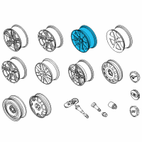 OEM 2011 Ford Mustang Wheel, Alloy Diagram - BR3Z-1007-F