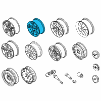 OEM 2013 Ford Mustang Wheel, Alloy Diagram - DR3Z-1007-E