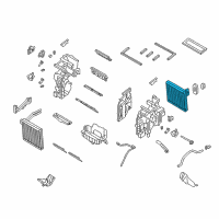 OEM Hyundai Elantra Coupe Evaporator Assembly Diagram - 97139-A5000