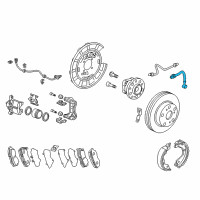 OEM 2012 Acura MDX Hose Set, Left Rear Brake (B) Diagram - 01468-STX-A00