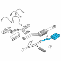 OEM BMW 530i Rear Muffler Diagram - 18-10-7-504-980