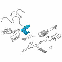 OEM 1999 BMW 528i Exchange. Exhaust Manifold With Catalyst Diagram - 11-62-7-503-936