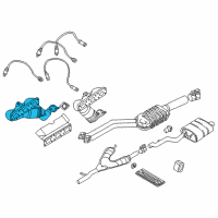 OEM 2001 BMW 525i Exchange. Exhaust Manifold With Catalyst Diagram - 18-40-7-514-498